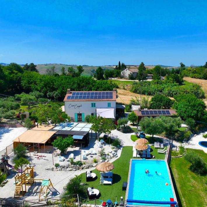 Appartamento per 7 persone, con Terrazza e Giardino nonché Piscina e Panorama a Cingoli
