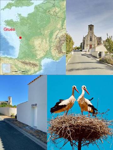 Gîte pour 5 personnes, avec vue à Grues