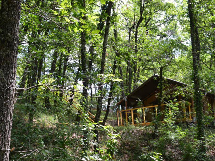 Le Camp - Safarizelt 4 personen - Bamburi - 16 m² + Terrasse 12 m² in Varen, Tarn-et-Garonne