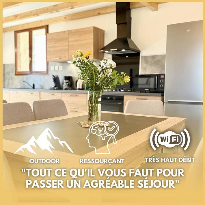 Gîte pour 4 personnes, avec Vue à Ribeyret