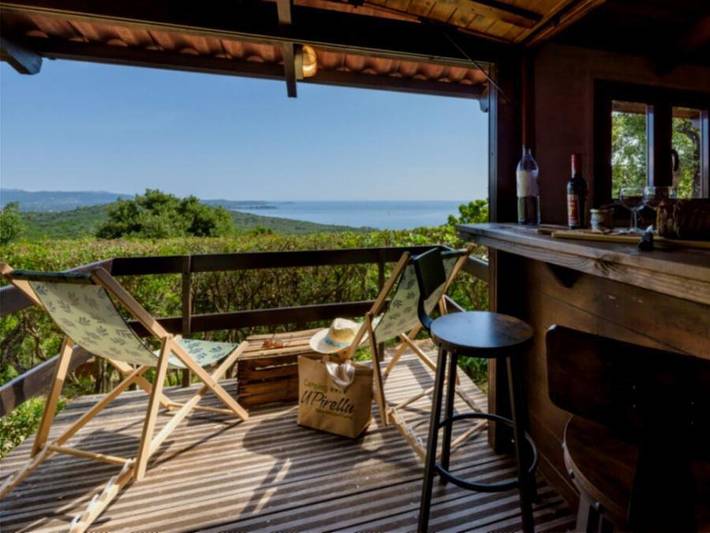 Camping U Pirellu - Chalet 4 personen - Hütte 2/4 Pers. in Porto-Vecchio, Sartène und Umgebung