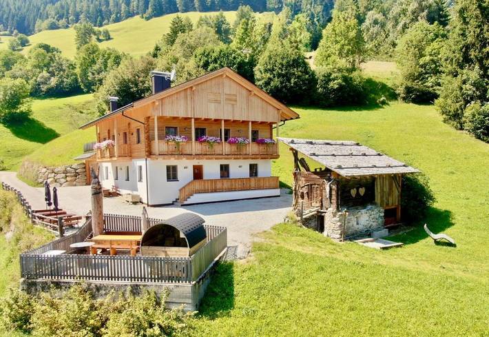 Ferienwohnung für 4 Personen, mit Terrasse und Sauna sowie Ausblick