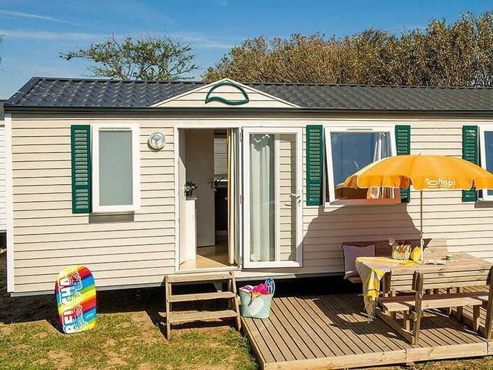Mobil home pour 6 personnes, avec terrasse et bassin pour enfant dans Plage Pentrez - 2