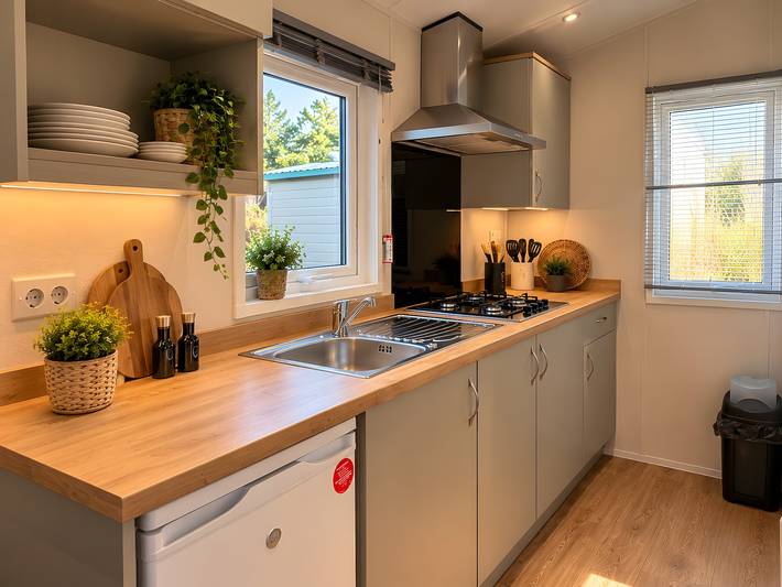 Chalet „Duinzicht“ mit Gemeinschaftspool, privatem Garten und WLAN in Kamperland, Zeeuwse Kust