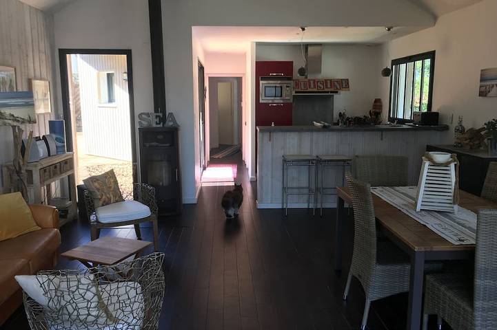 Villa Lacanaulaise 600 m zum Strand, 3 Sz, ideal für Urlaub mit Familie oder Freunden in Lacanau Ocean, Lacanau