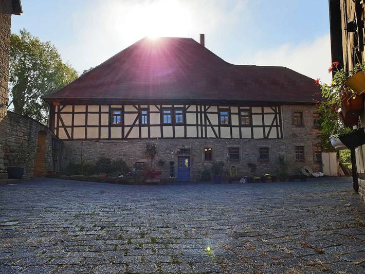 Ferienwohnung für 3 Personen, mit Terrasse und Garten in Saale-Unstrut