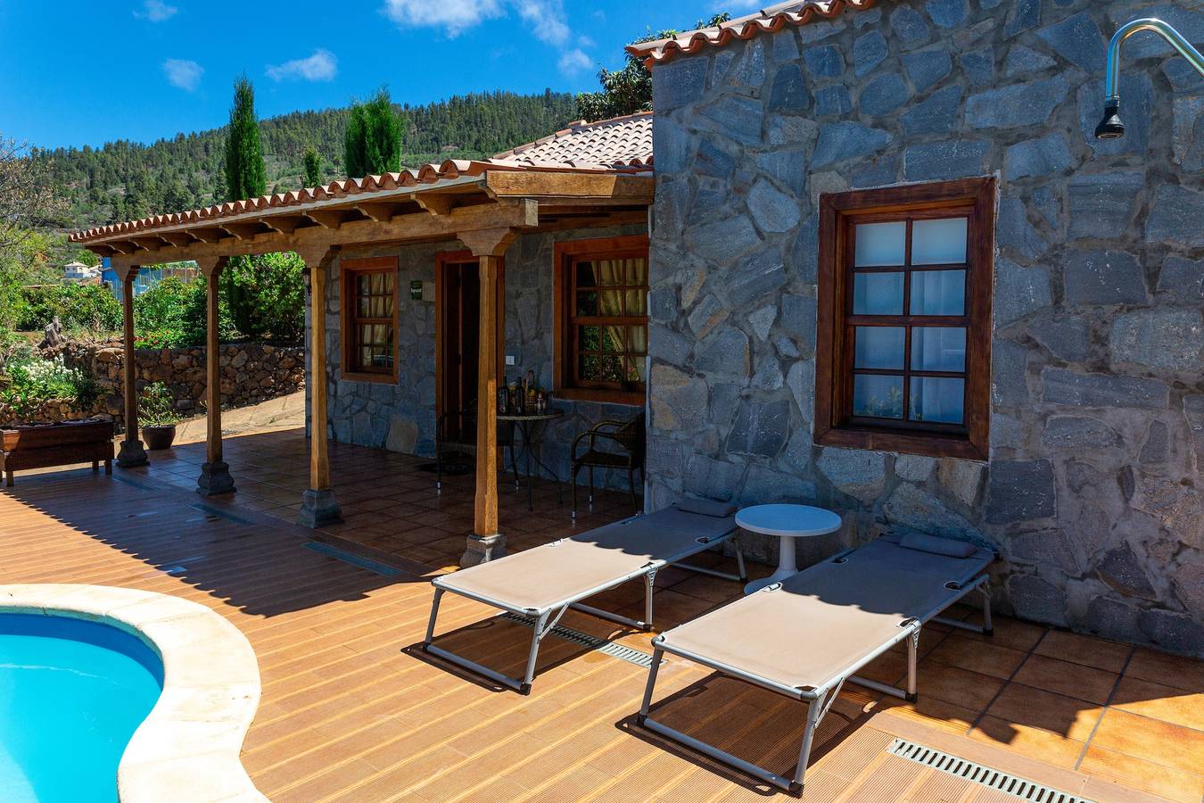 Villa met zeezicht in Tijarafe, privézwembad. in Tijarafe, La Palma Noord