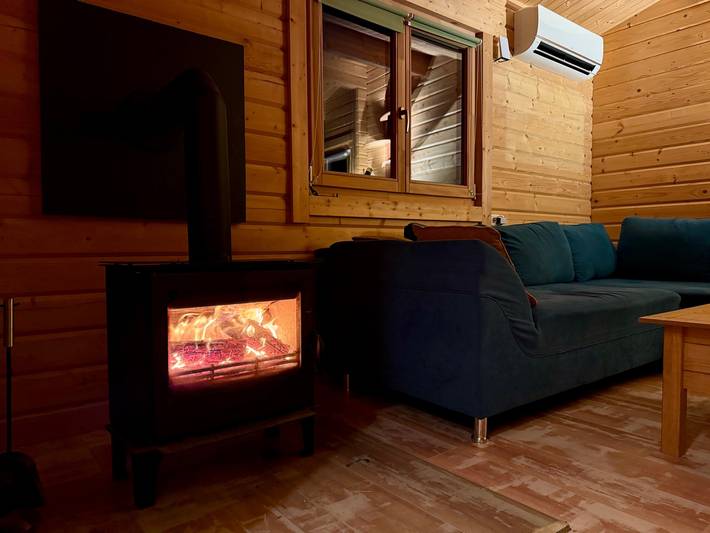 Ferienhaus 'Base-Butze Hohegeiß Blockhütte Harz' mit Terrasse, WLAN, Klima & Kamin in Hohegeiß, Braunlage