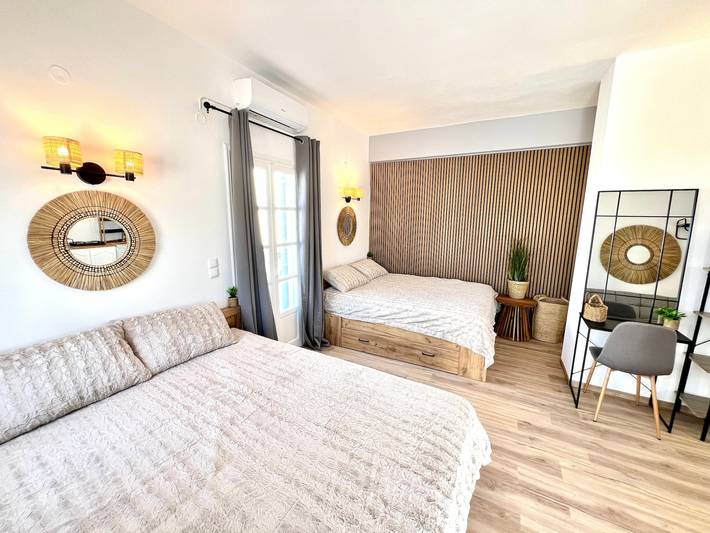 Studio pour 5 personnes, avec jardin, animaux acceptés