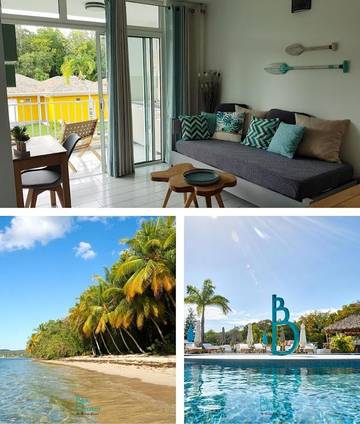 Gîte pour 3 personnes, avec jardin et piscine dans Plage de Folle Anse