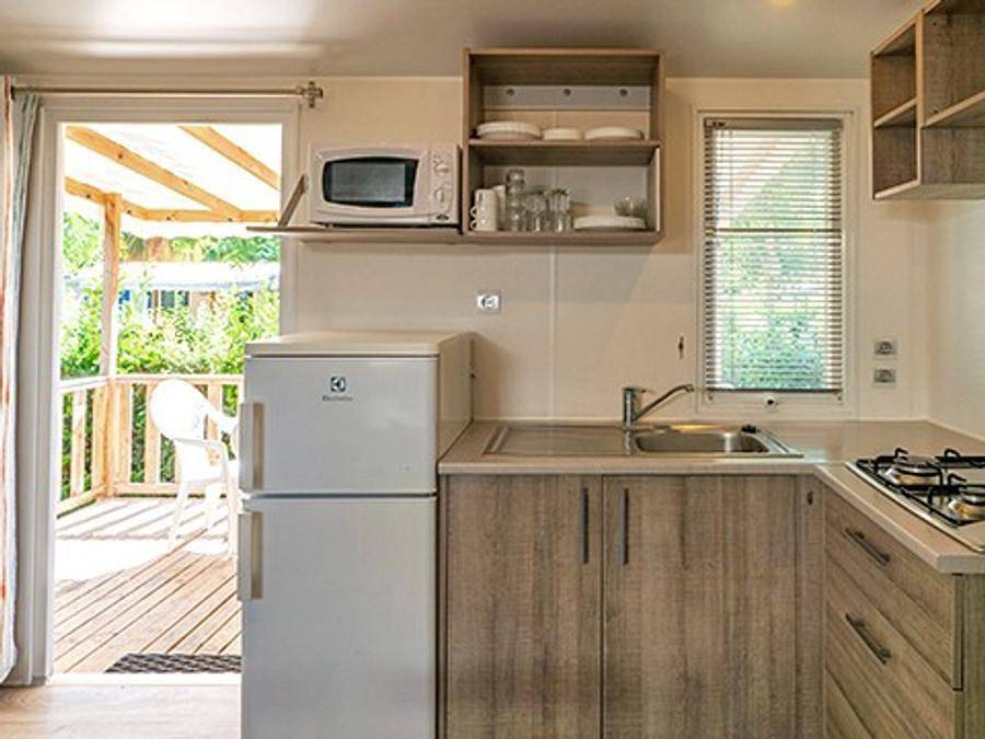 Camping Lou Broustaricq - Mobilhome 6 personas - Confort | 3 Dormitorios | 6 Pers. | Terraza elevada | Aire acondicionado in Sanguinet, Côte d’Argent