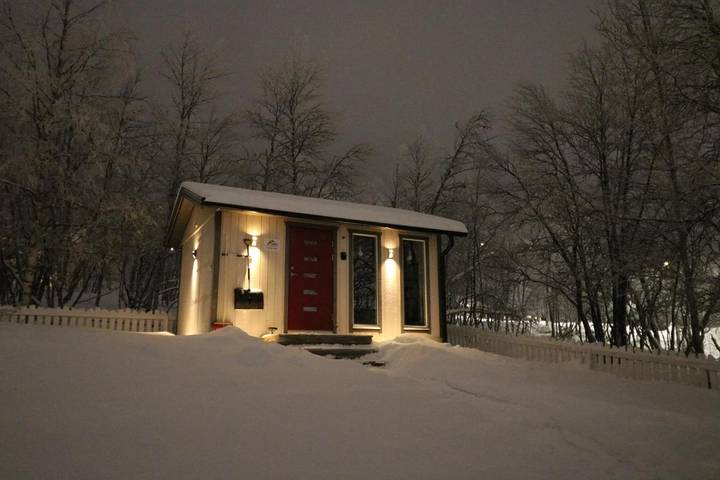 Ferienhaus für 3 Personen, mit Ausblick und Sauna sowie Garten in Lappland (Schweden)