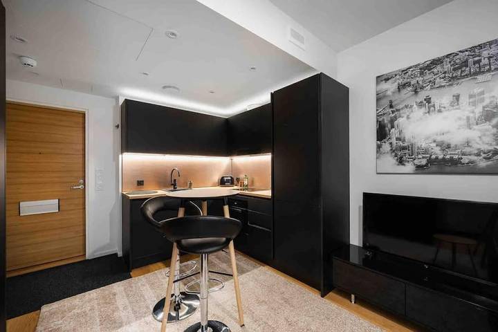 Apartament wakacyjny dla 4 osób, z ogród i sauna oraz widok w Turku