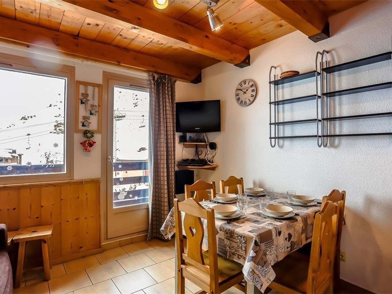 Apartamento entero, Apartamento moderno para 6 con balcón, Wifi y acceso directo a pistas en Val Thorens in Val Thorens, Les Trois Vallées
