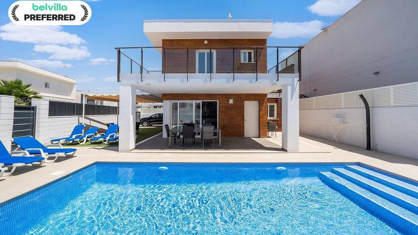 Villa voor 8 personen, met tuin en zwembad in Santa Pola
