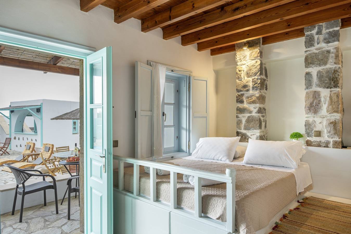 Room 'Triple Pool View No 4' with Shared Pool, Wi-Fi and Air Conditioning in Skala (Patmos), Dodecanese