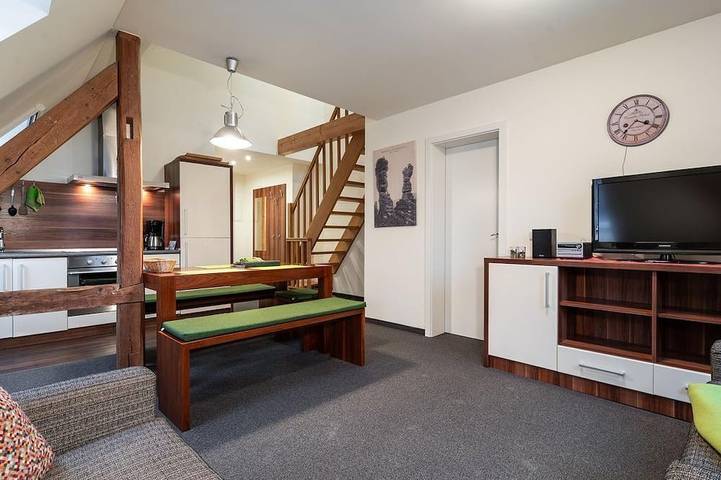 Ferienwohnung für 4 Personen, mit Sauna und Terrasse in Rosenthal-Bielatal