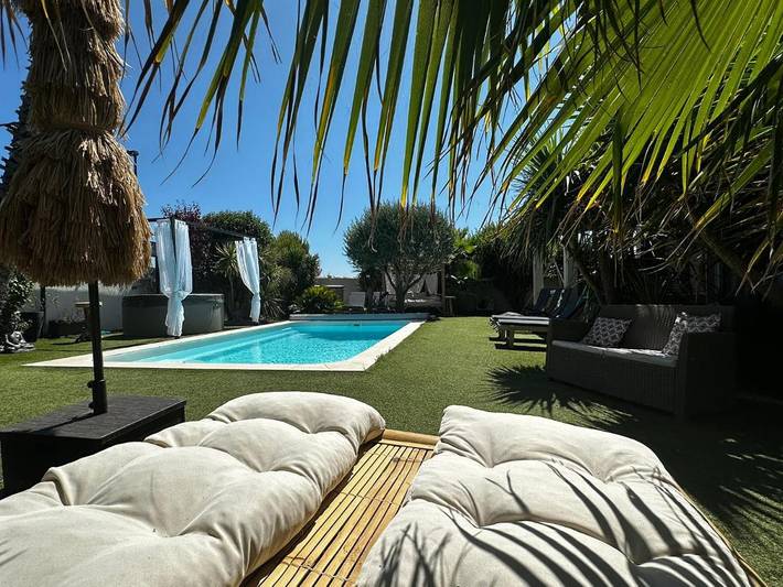 Gîte pour 4 personnes, avec jardin ainsi que piscine et vue à Gigean - 3