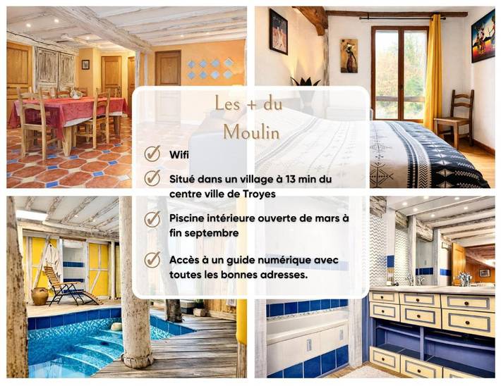 Gîte pour 4 personnes, avec Piscine et Vue à Sainte-Maure - 2