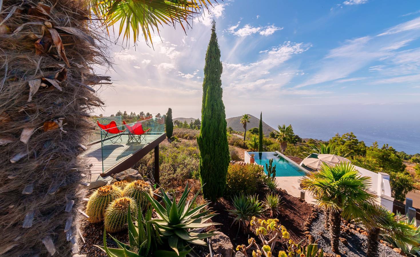 Maison "Pabellón de Miramar" avec vue sur la mer, jardin et Wi-Fi. in Puntagorda, La Palma Nord