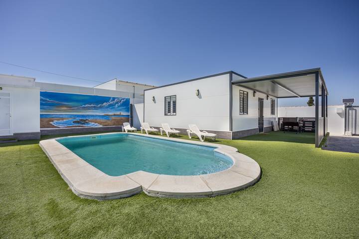 Ferienhaus für 7 Personen, mit Garten