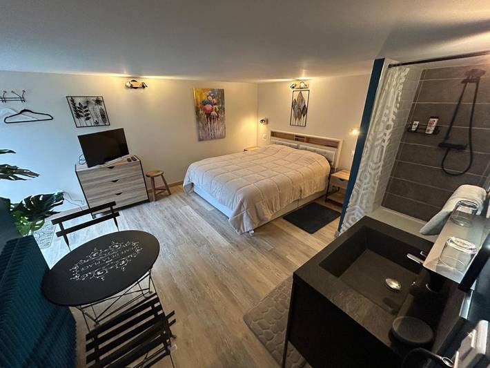 Chambre d’hôte pour 2 personnes, avec terrasse et piscine à Vélines