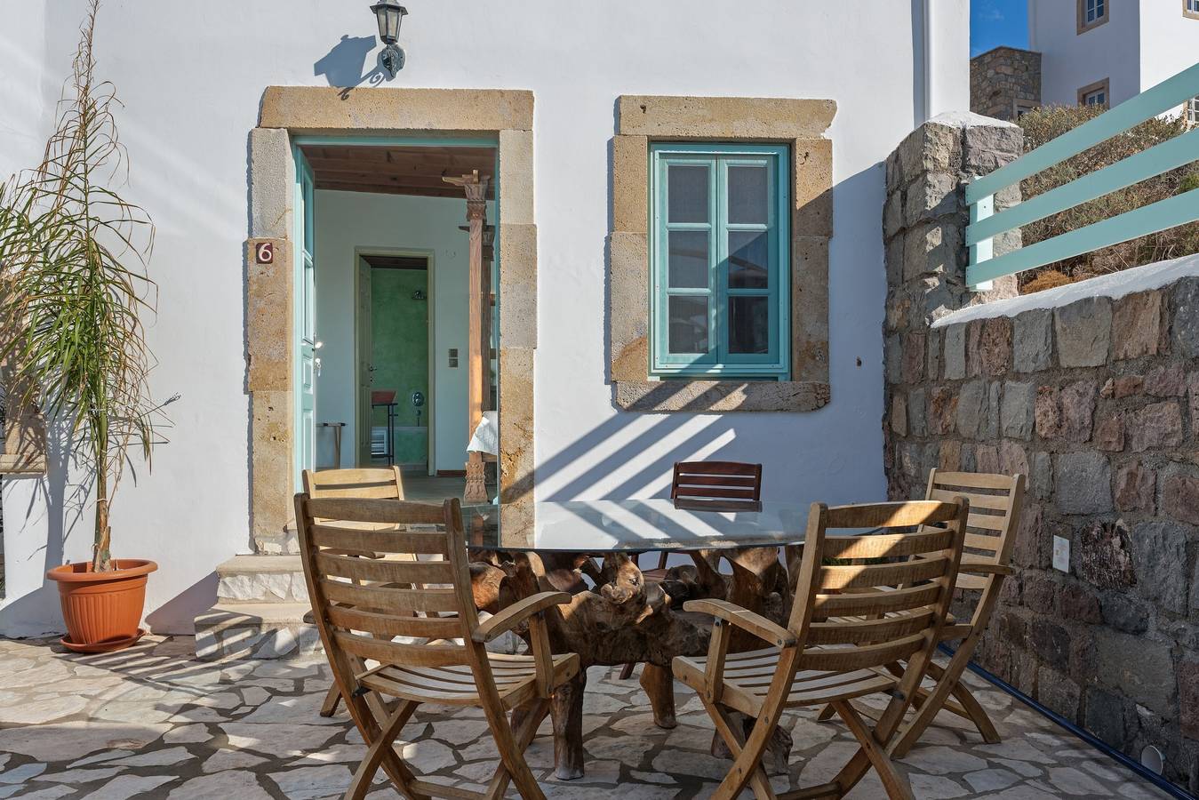 Room 'Triple Pool View No 1' with Shared Pool, Wi-Fi and Air Conditioning in Skala (Patmos), Dodecanese
