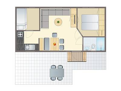 Vakantiepark Leukermeer — Chalet with covered terrace and fenced garden | 4 persons | Pet allowed in Bergen (Limburg), De Maasduinen National Park