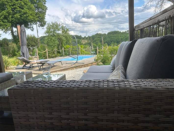 Maison de vacances pour 2 personnes, avec jardin ainsi que vue et piscine