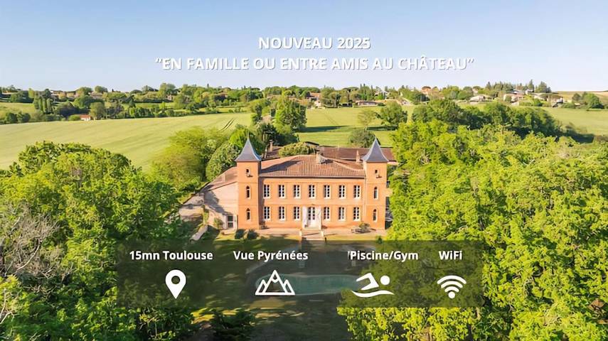 Villa pour 14 personnes, avec piscine ainsi que jardin et vue dans Haute-Garonne