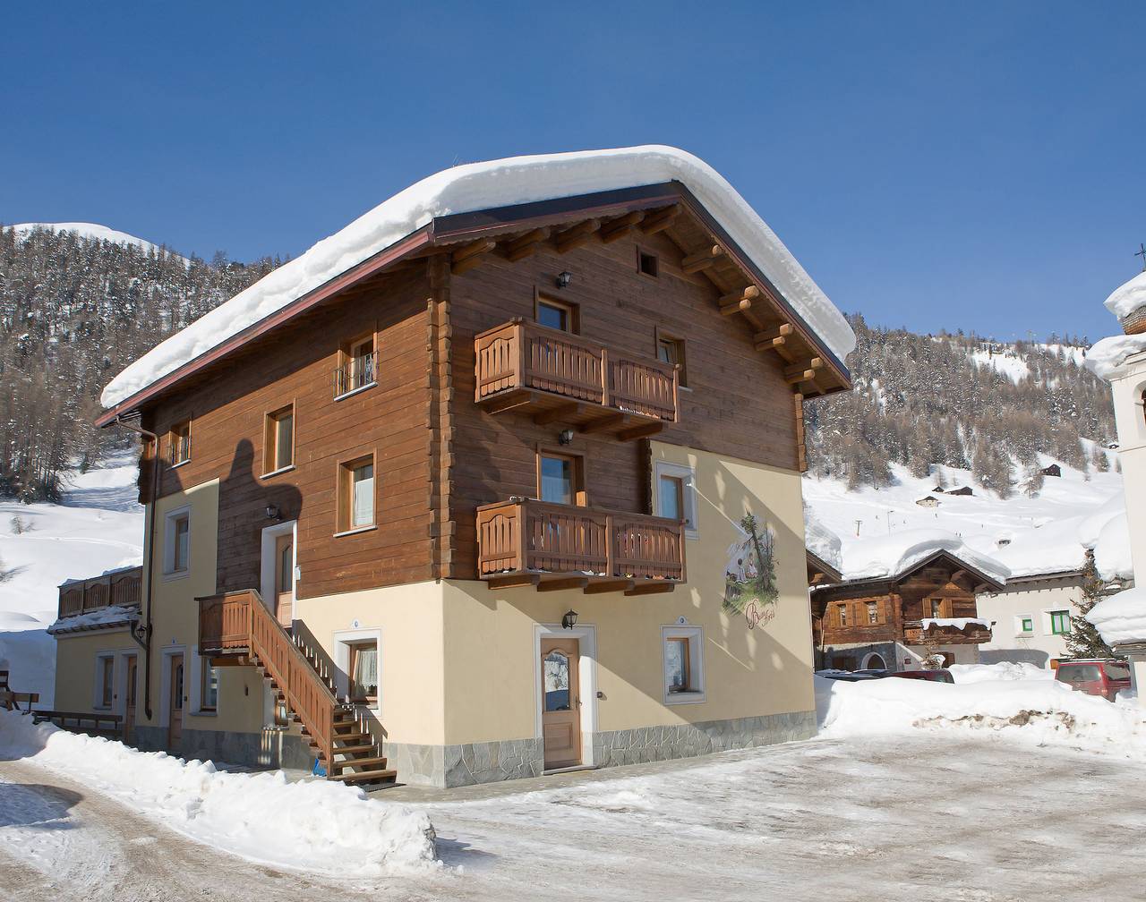 Ganze Wohnung, Ferienwohnung Canton Baita Aris mit Bergblick, Gemeinschaftsgarten und Wlan in Livigno (Stadt), Livigno
