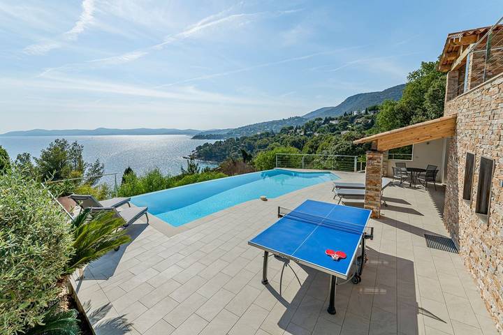 Villa pour 8 personnes, avec Terrasse ainsi que Piscine et Vue dans Le Lavandou