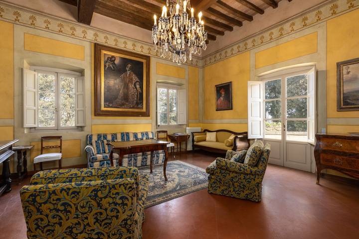 Villa Milani con piscina compartida, terraza privada y Wi-Fi in Montespertoli, Provincia de Firenze