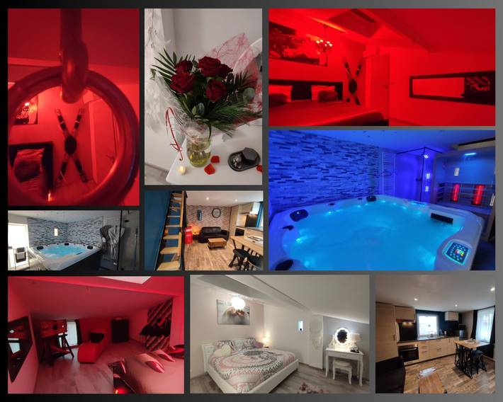 Gîte pour 2 personnes, avec jacuzzi et sauna ainsi que terrasse et jardin à Benfeld