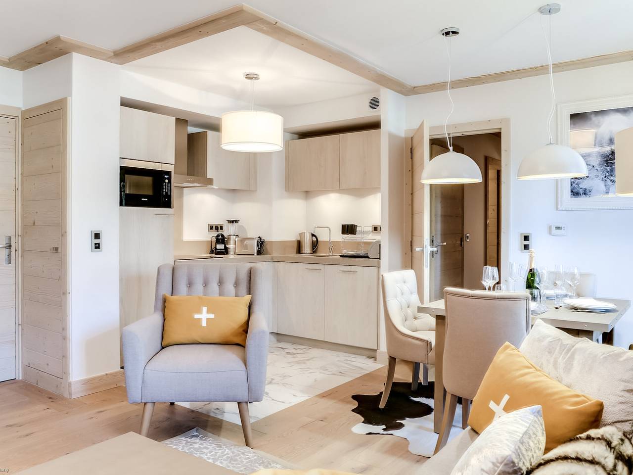 Ganze Wohnung, Moderne Wohnung mit Wlan und Tiefgarage in Courchevel Village in Saint-Bon-Tarentaise, Les Trois Vallées