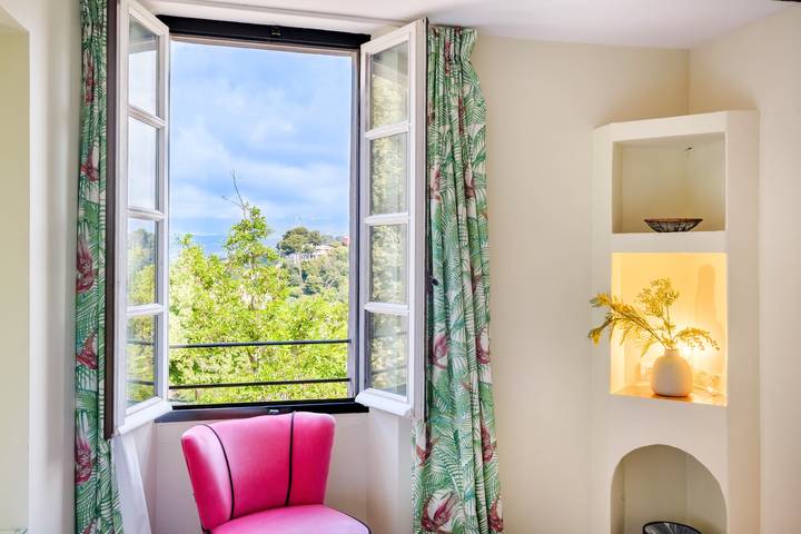 Quarto Duplo com Wi-Fi e Ar Condicionado in Cagnes-sur-Mer, Costa mediterrânica (França)