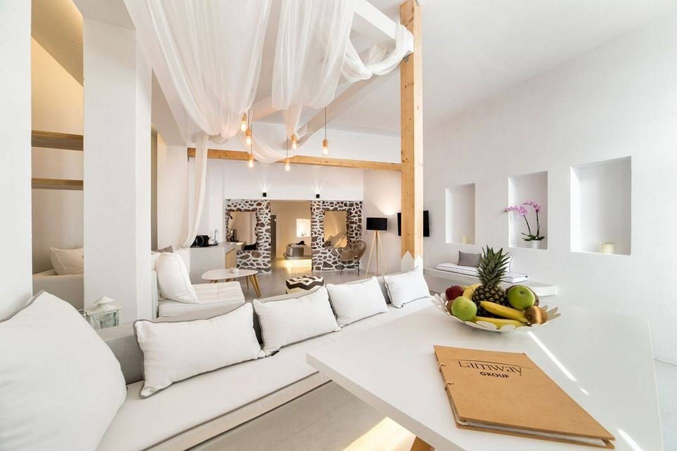 Charming Santorini Suite | Yagos Suite | 1 Bedroom | Min. Children Age: 12 Years | Private Furnished Balcony with Hot Tub Overlooking the Sea | Spacious Shared Sun Terrace and Swimming Pool with Breathtaking Caldera View | Oia in Oia, Santorin