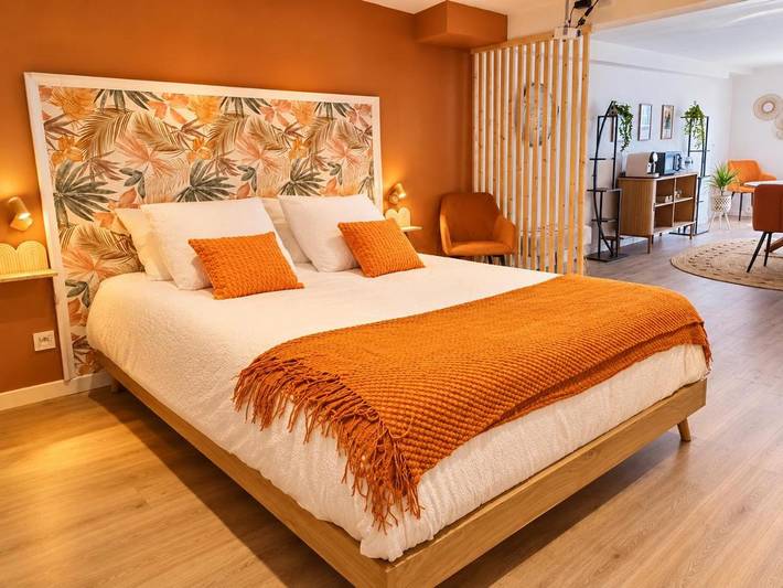 Chambre d’hôte pour 2 personnes, avec Jacuzzi et Terrasse ainsi que Jardin et Piscine