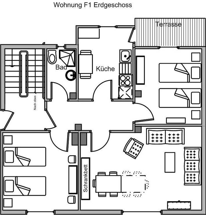 Ferienwohnung für 5 Personen, mit Garten in Lüneburg - 4
