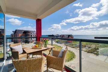 Ferienwohnung für 4 Personen, mit Ausblick und Balkon sowie Sauna in Olpenitz