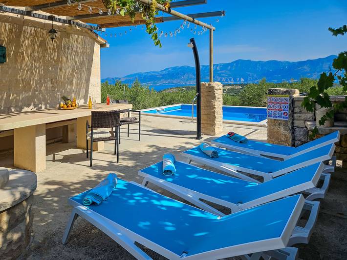 Ferienhaus für 5 Personen, mit Ausblick und Terrasse auf Brac - 4