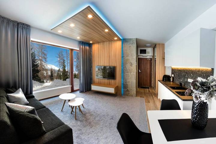 Apartament wakacyjny dla 5 osób, z Balkon i Taras oraz Ogród i Widok w Stary Smokowiec