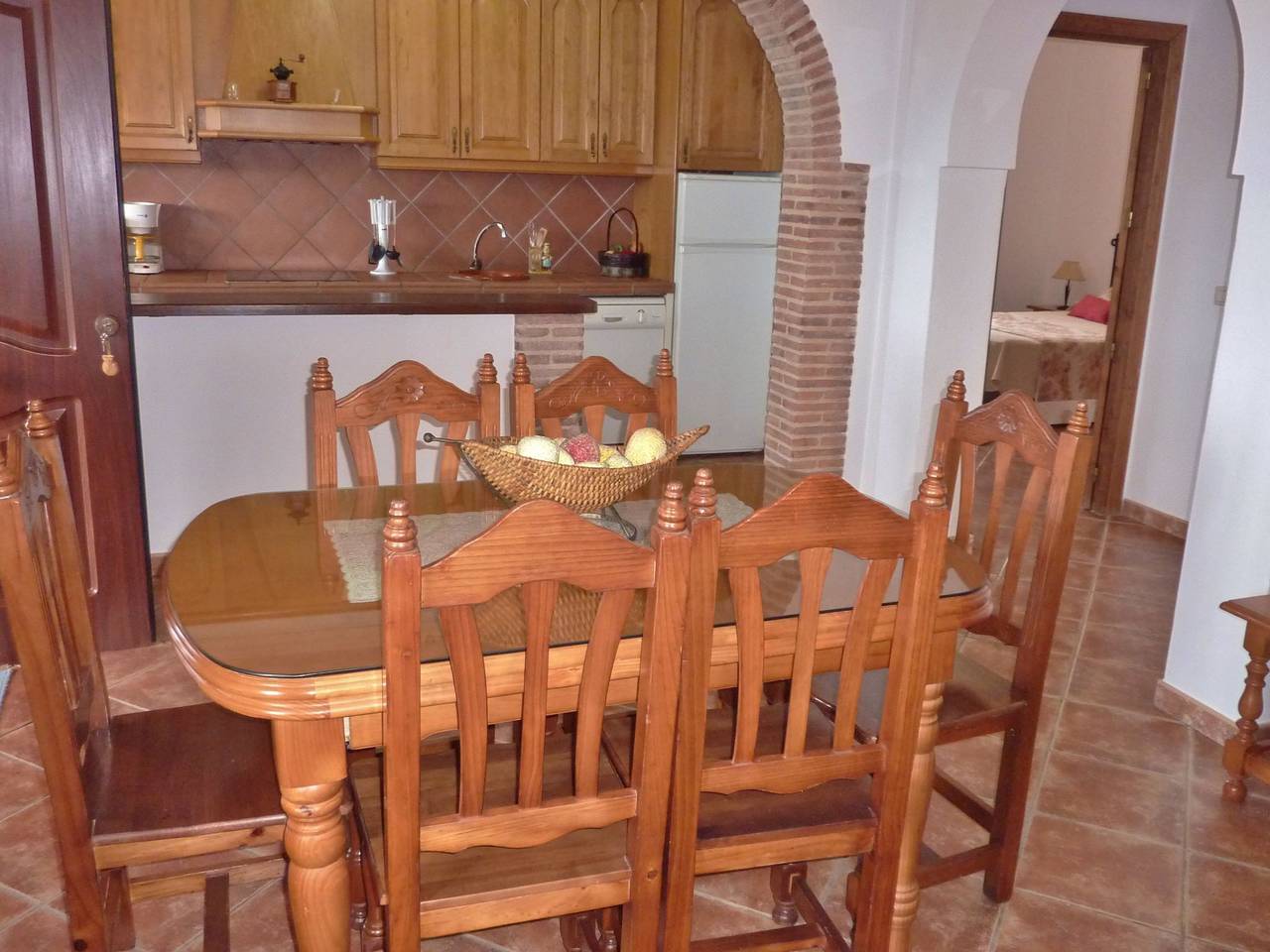 Steinhaus in Villanueva mit Bergblick in Antequera, Málaga Provinz