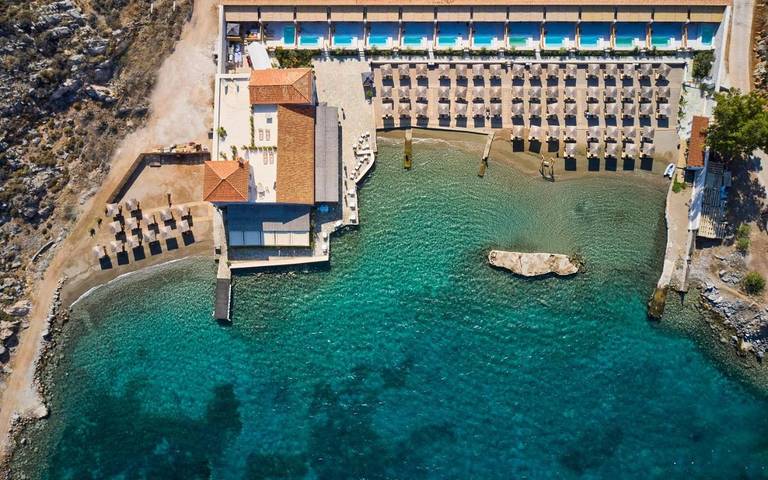 Hôtel pour 2 personnes, avec Terrasse ainsi que Piscine et Vue à Hydra