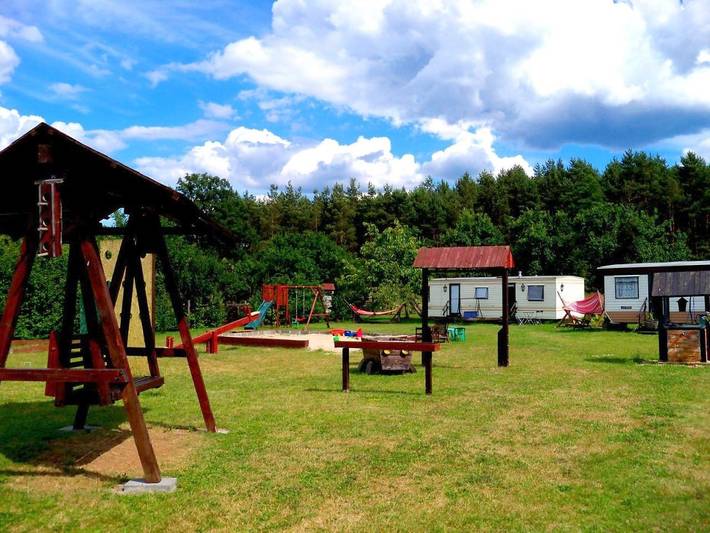 Mobilny dom dla 6 osób, z basen i widok oraz ogród w Województwo lubuskie