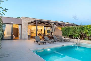 Ferienhaus für 6 Personen, mit Pool und Meerblick sowie Garten in Chania und Umgebung