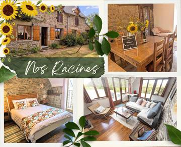 Location de vacances pour 6 personnes, avec jardin ainsi que terrasse et vue à Sougéal