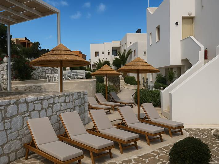 Bungalow für 9 Personen, mit Garten und Ausblick sowie Meerblick auf Kreta - 2