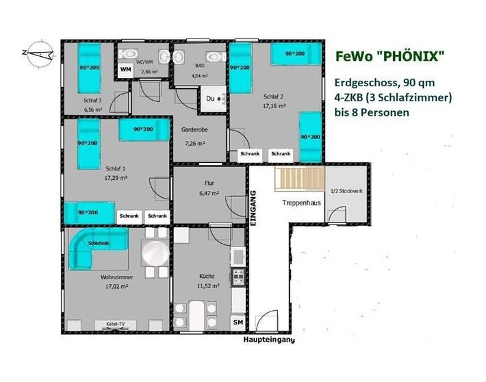 Ferienwohnung für 8 Personen, mit Balkon und Terrasse sowie Garten und Ausblick in Hofgeismar - 4