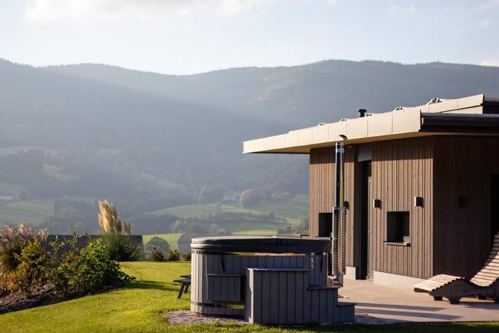 Ferienhaus für 5 Personen, mit Sauna und Ausblick sowie Garten und Seeblick, mit Haustier in Waldviertel